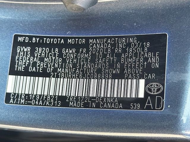 2018 Toyota Corolla L