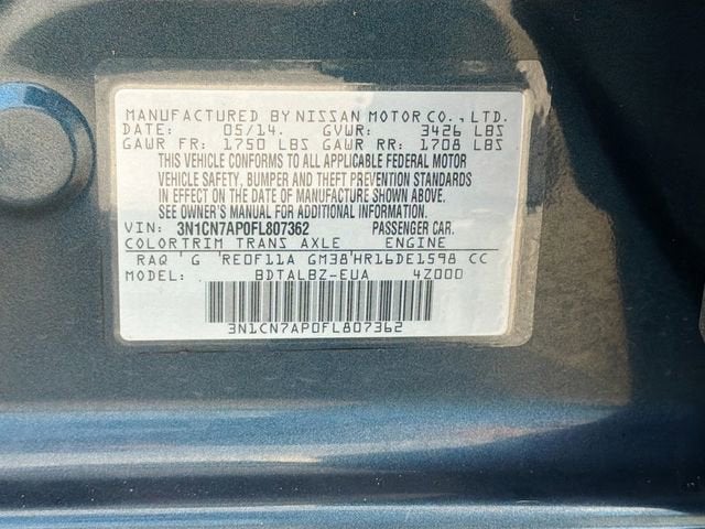 2015 Nissan Versa SV