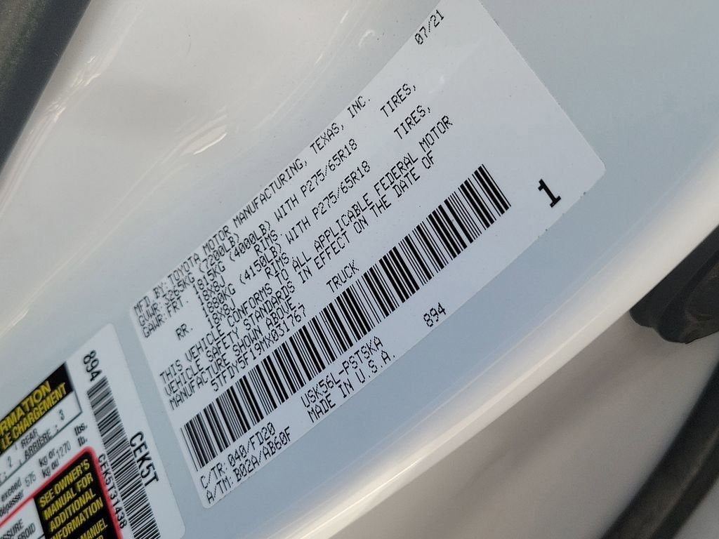 2021 Toyota Tundra 4WD SR5