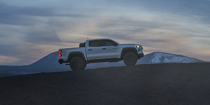 Chevrolet Colorado is running.